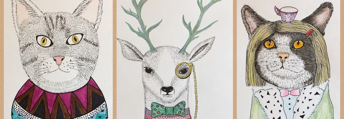 ANIMALS IN SWEATERS - Visual Arts Enrichment with H.L. Groenstein